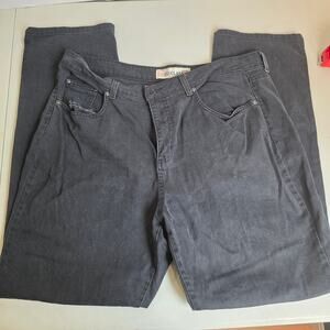 Faded Glory Classic Stretch, Black Denim Jeans 18 Tall